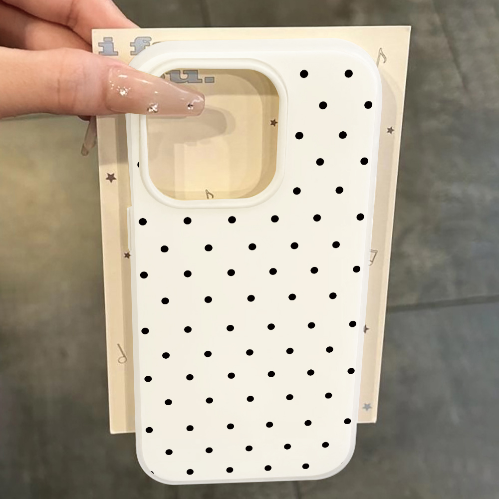 Samsung Galaxy A55 - Casing Minimalis Motif Polka Dot Anti