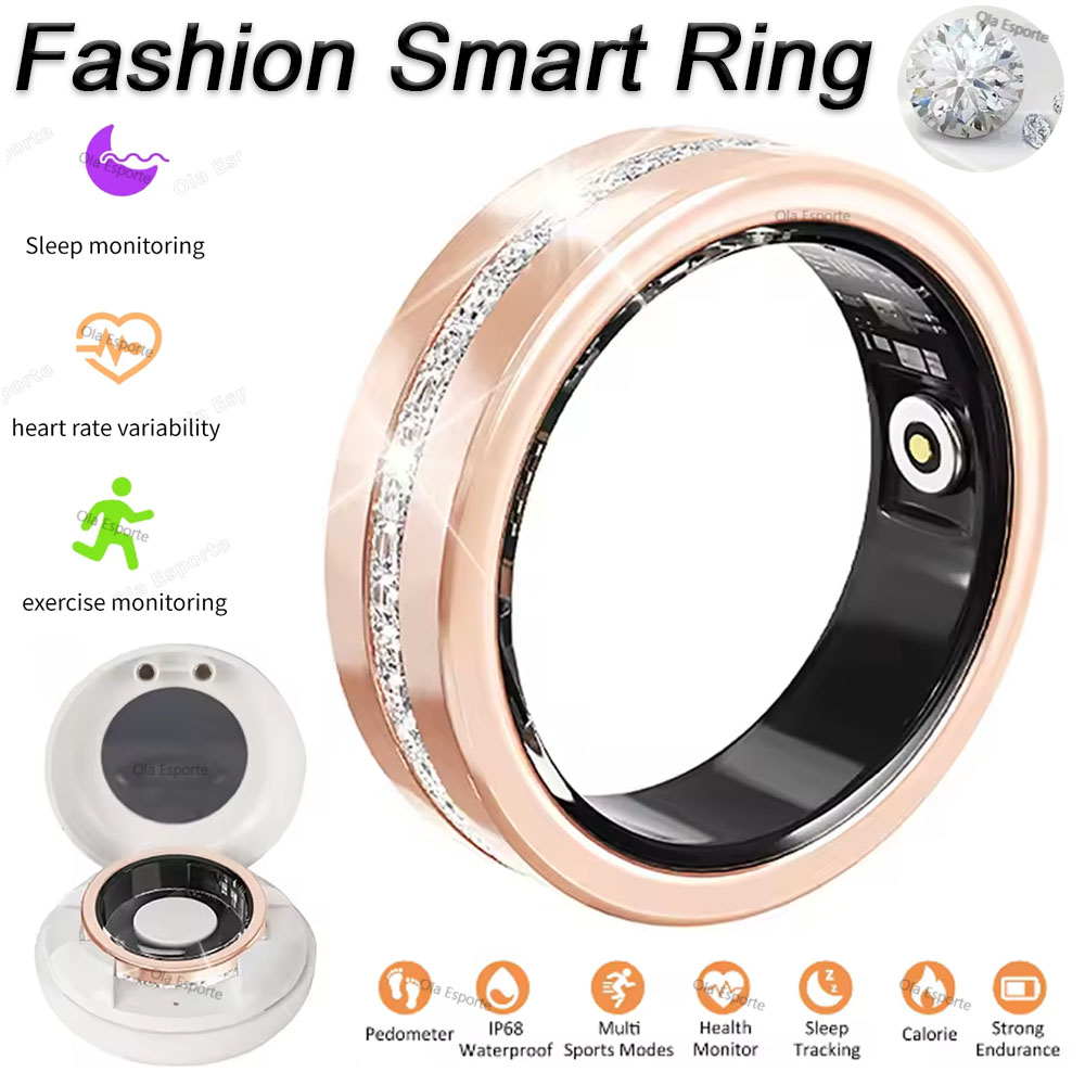 Smart Ring Health - Cincin Pintar 2025 untuk Wanita, Monitor