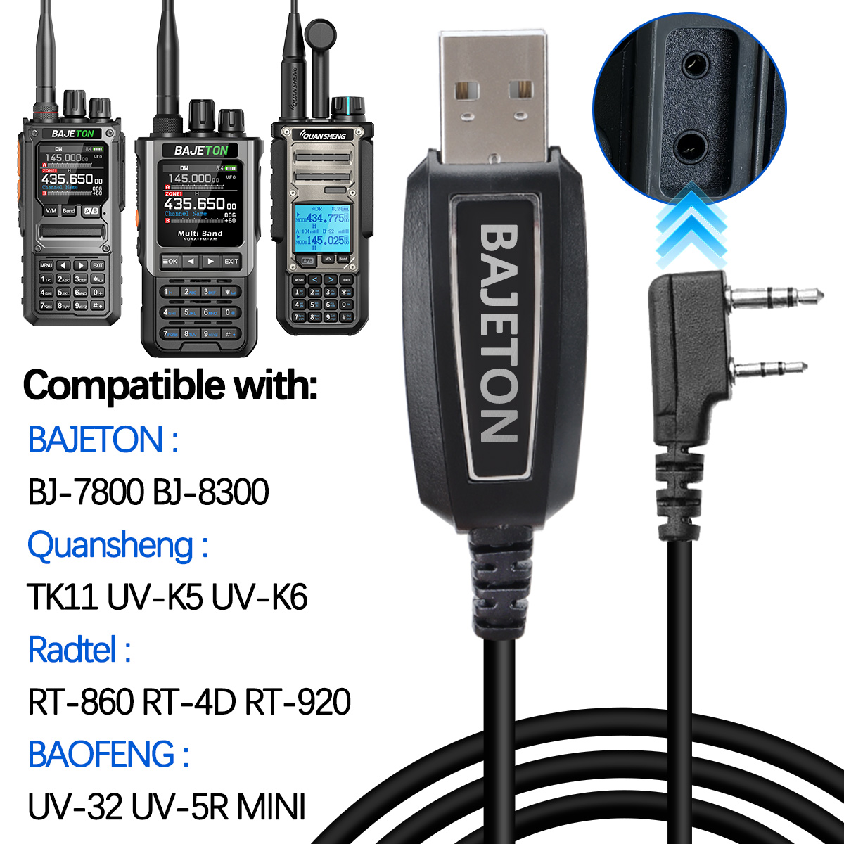 Mini Electronics Gadgets - Kabel Pemrograman USB BAJETON Walkie Talkie