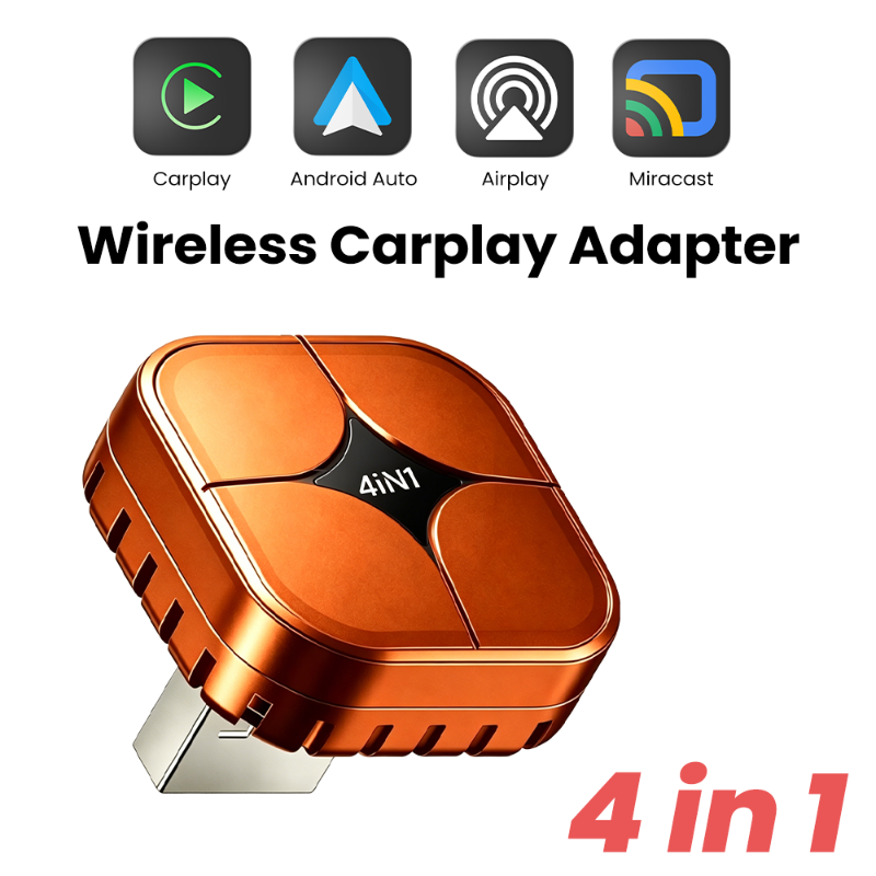 Mini Electronics Gadgets - Adaptor CarPlay Nirkabel 4-in-1 Mini USB