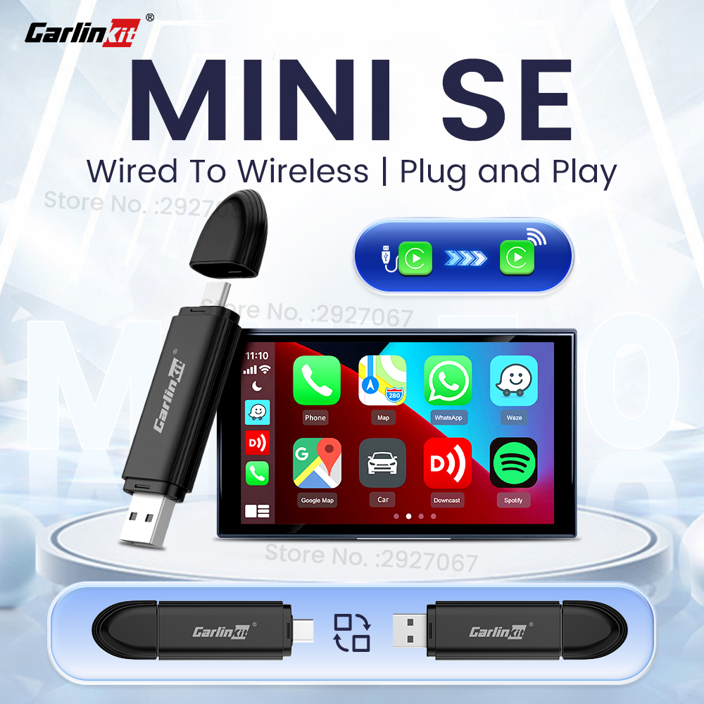 Mini Electronics Gadgets - CarlinKit MINI 5.0 Pro Wireless CarPlay,