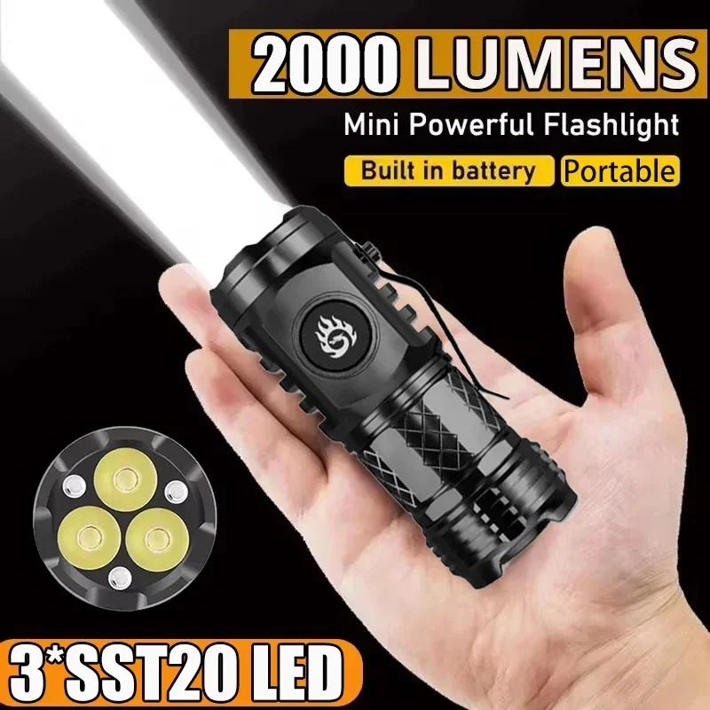 Mini Electronics Gadgets - Senter Taktis Daya Tinggi 3LED Mini