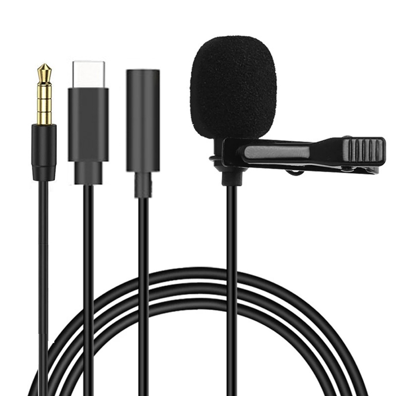 Mini Electronics Gadgets - Mikrofon Lavalier Mini Portabel 1.5m, Mikrofon