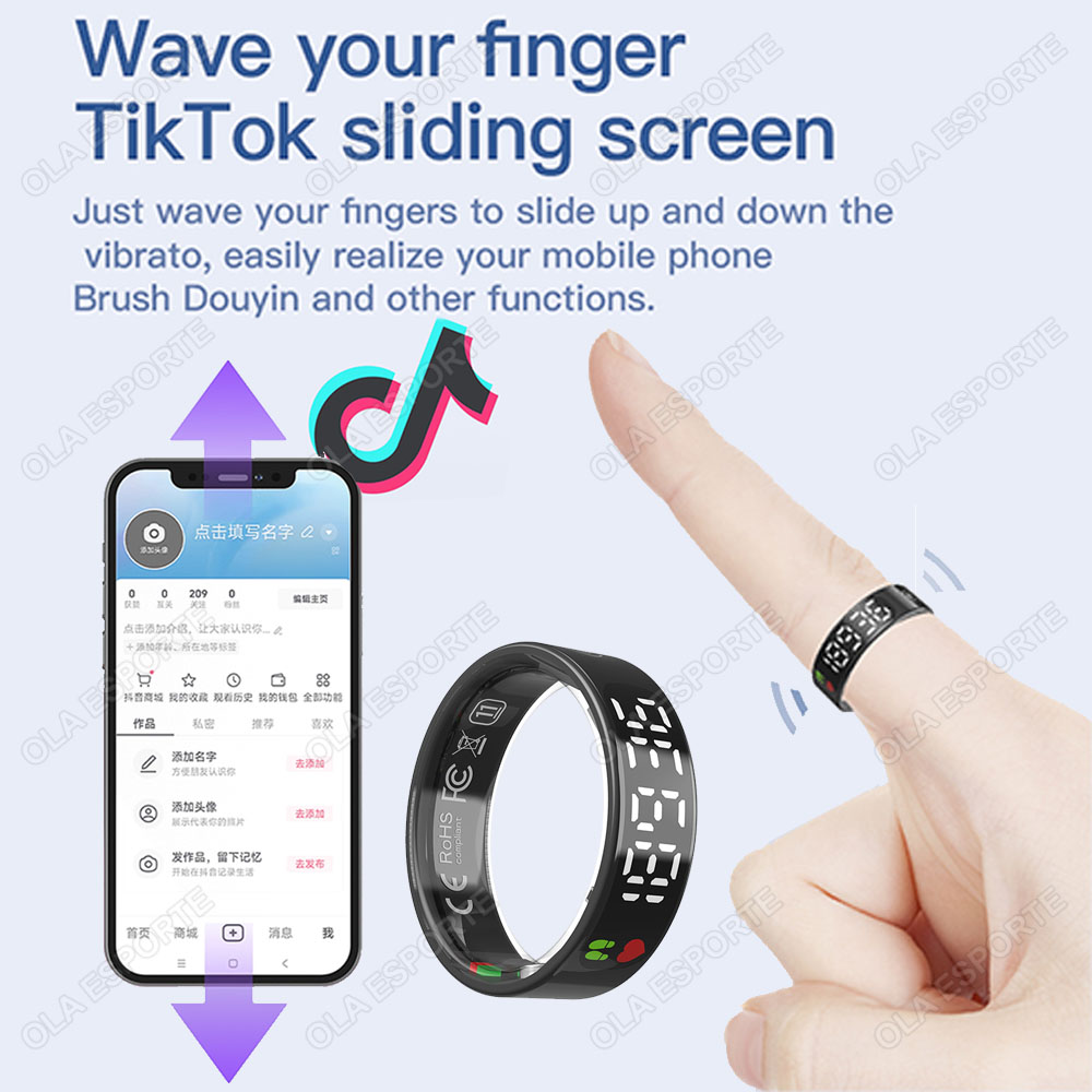Cincin Pintar SR08 dengan Kota - Smart Ring Health ulasan dan harga