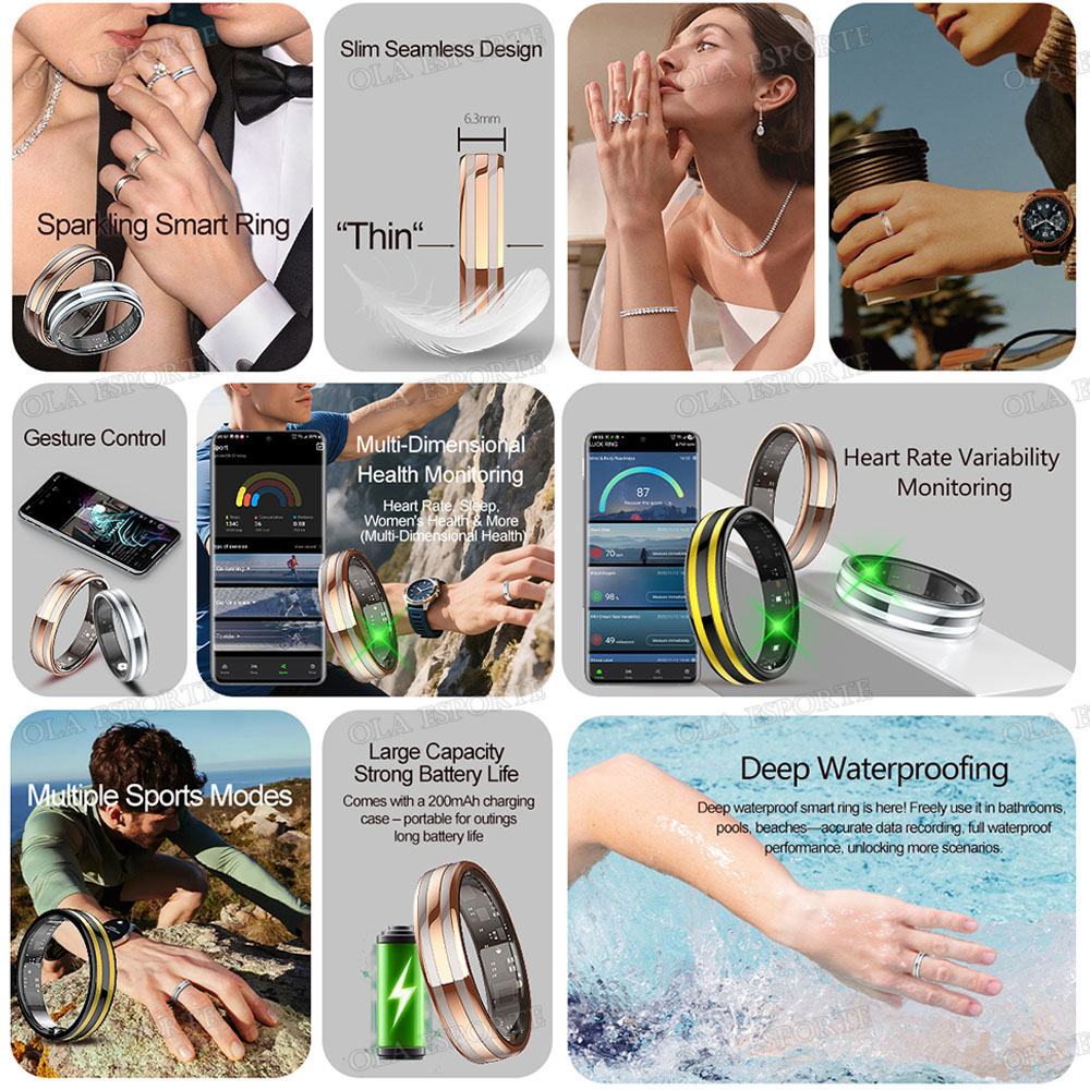 Cincin Pintar Tipis 6.3mm Baru - Smart Ring Health ulasan dan harga